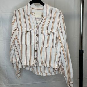 Striped button up shirt aeropostale